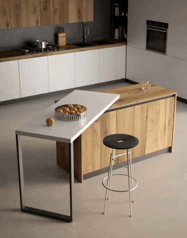 Sestante Sliding Countertop Extension, Sliding Kitchen Countertop